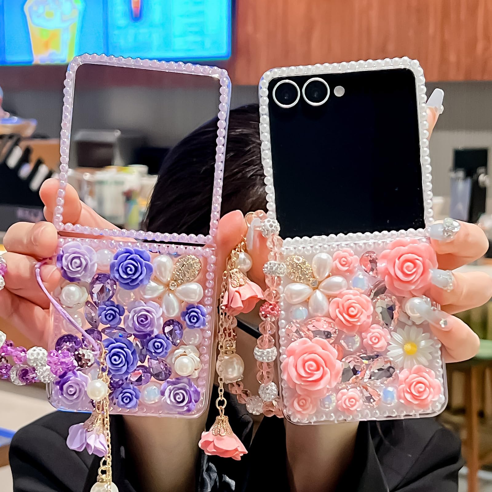 Amazon.co.jp: Changjia Samsung Galaxy Z Flip 7用 キラキラ光る
